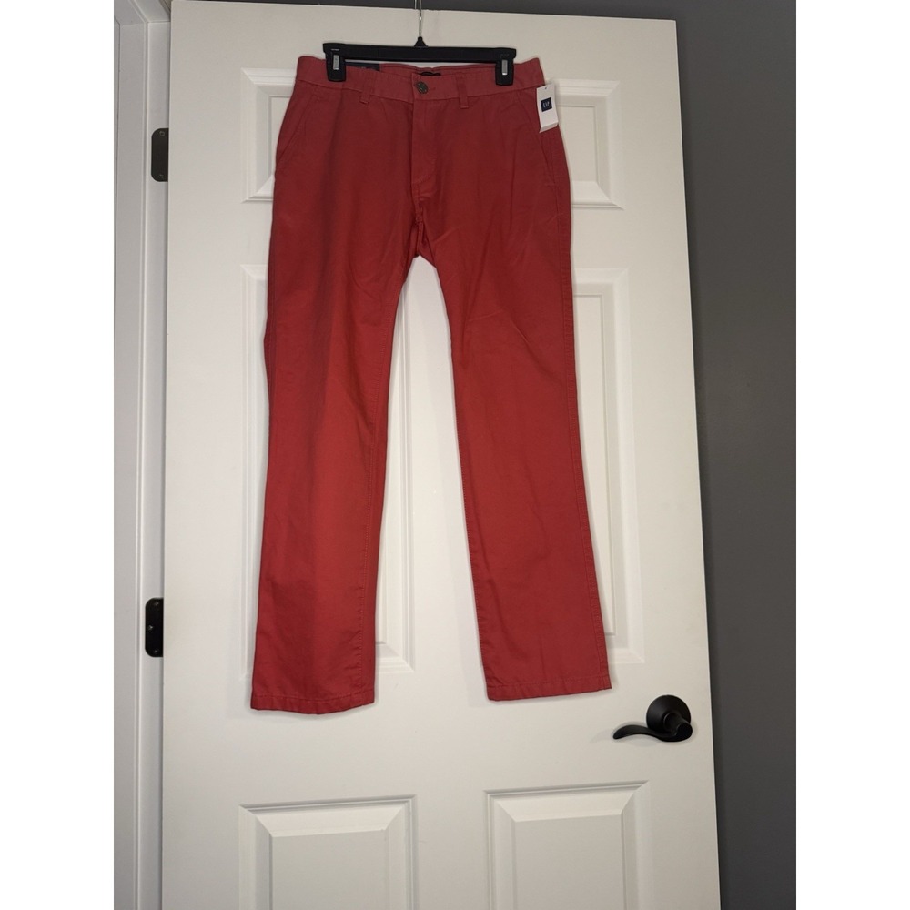 Gap Men's Lived In Tapered Khakis W29 L30 Red Nwt
